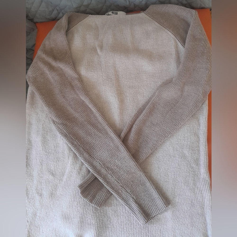 Neutral colored color block Etcetera sweater size small